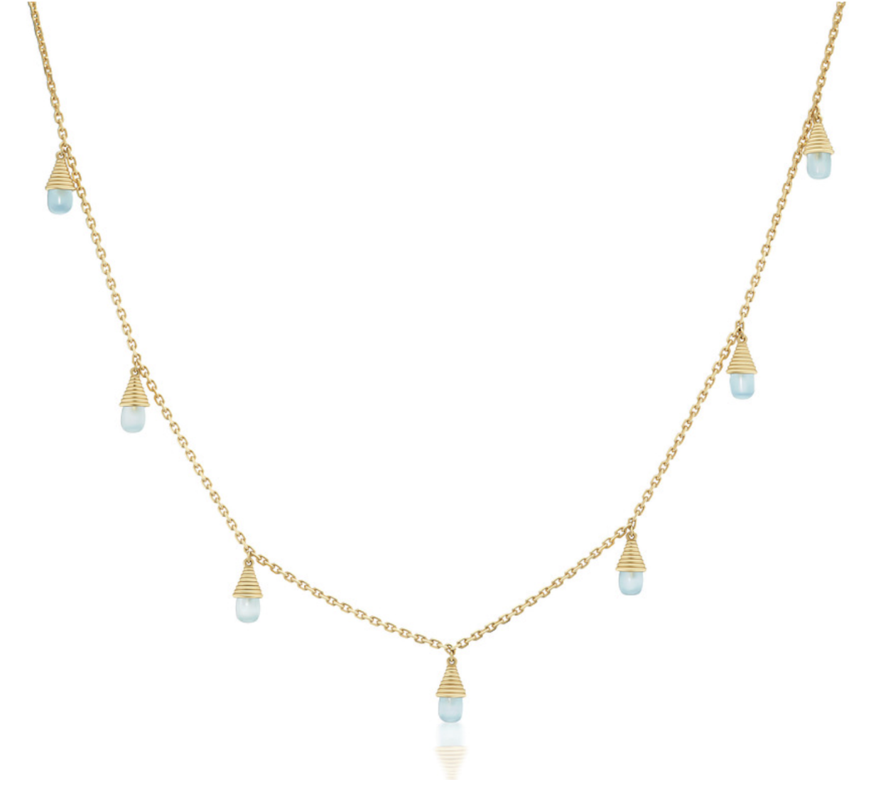 Golden Spiral Station Necklace