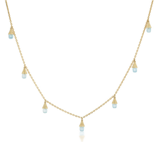 Golden Spiral Station Necklace