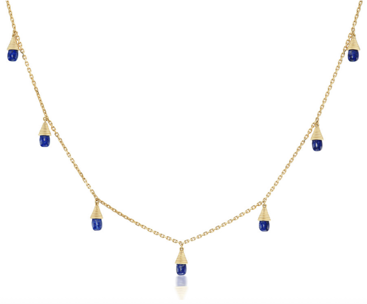 Golden Spiral Station Necklace